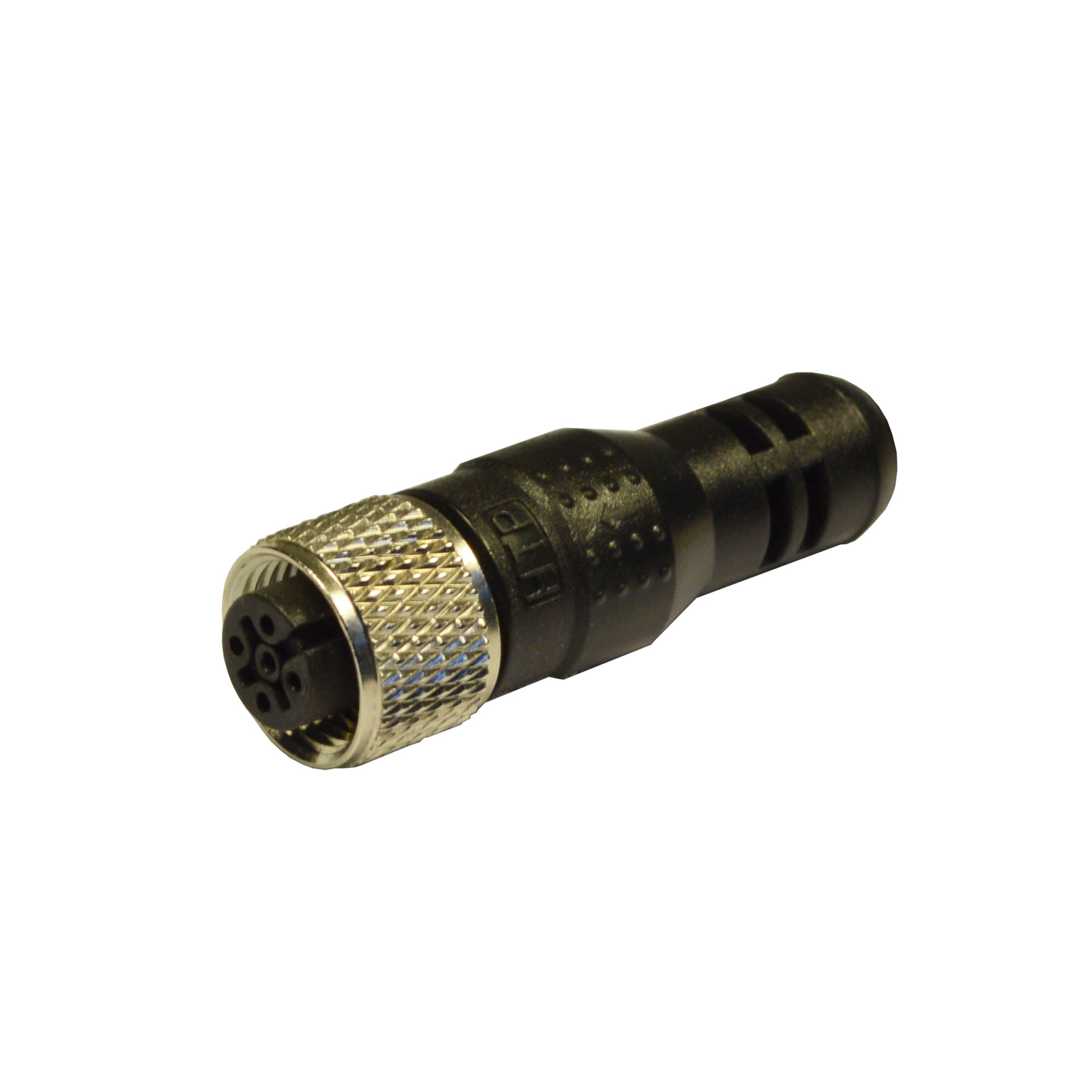 Terminal connector M12 Female straight 180° 2poles with resistance 120Ohm between poles 4-5.